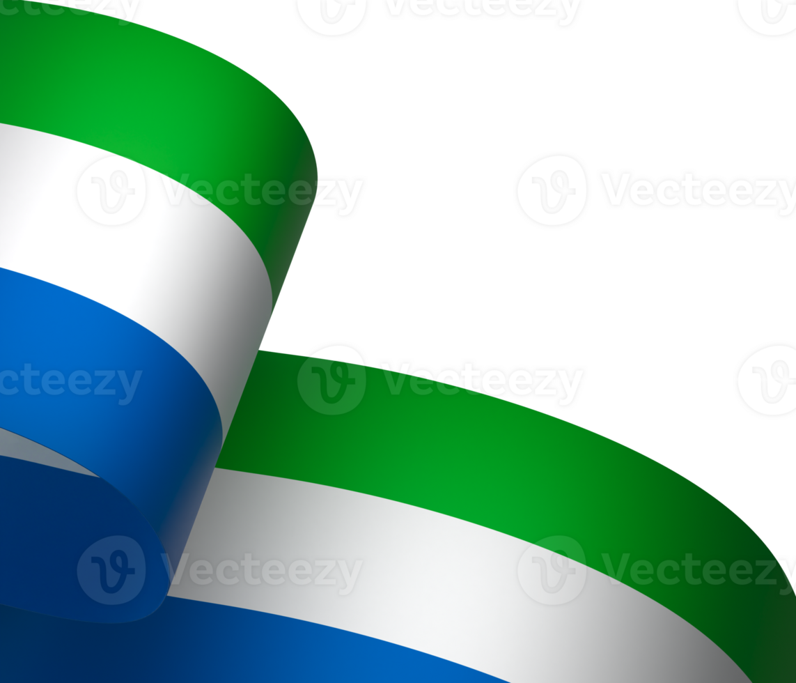 Sierra Leone flag element design national independence day banner ribbon png