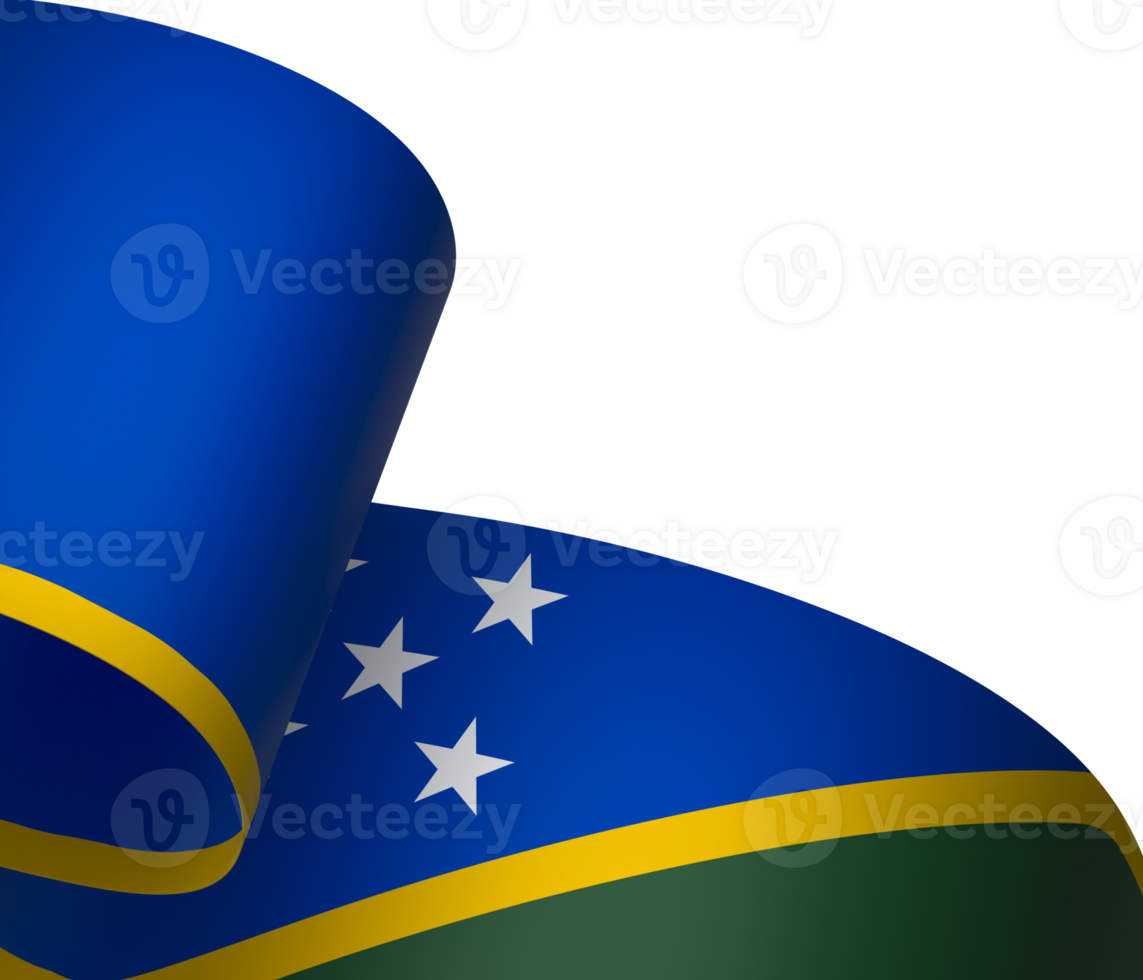 Solomon Islands flag element design national independence day banner ribbon png
