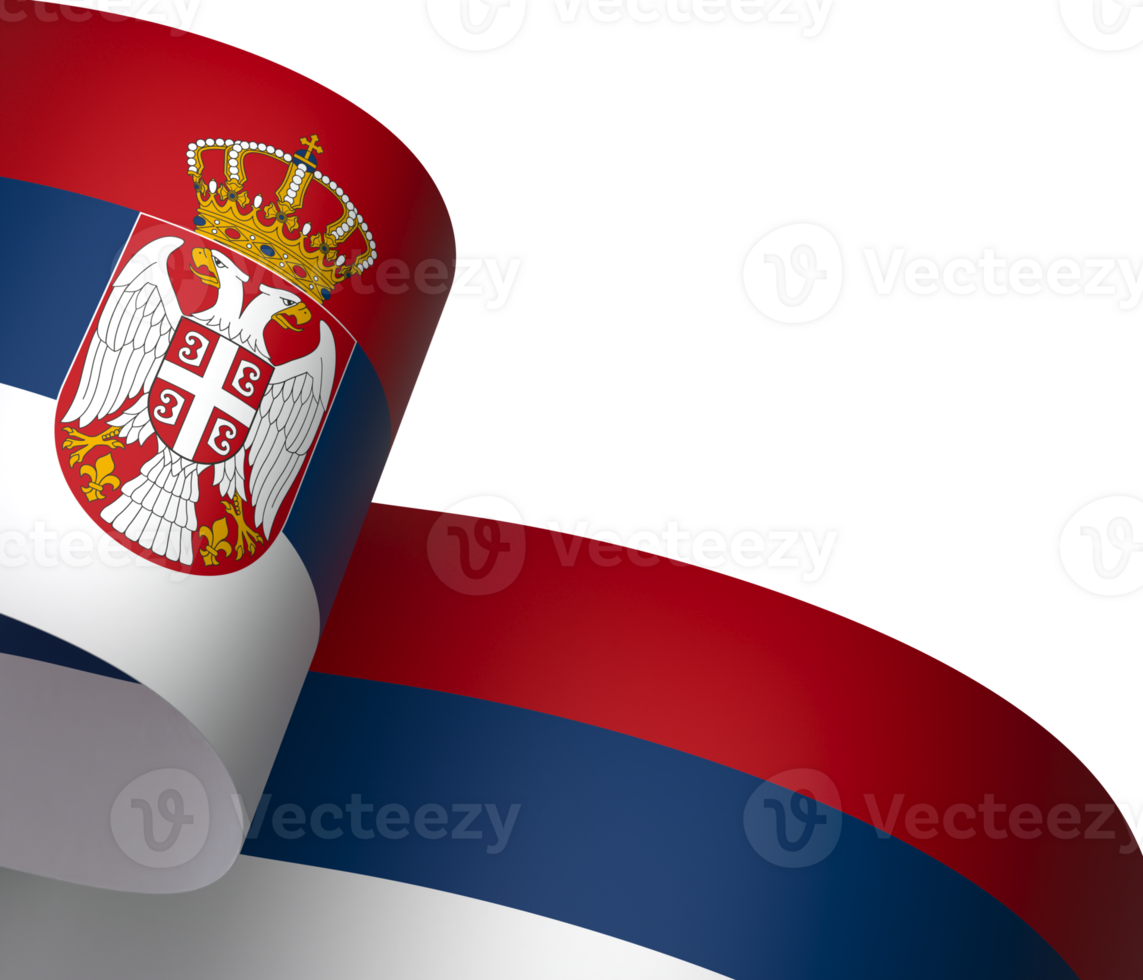 Serbia flag element design national independence day banner ribbon png