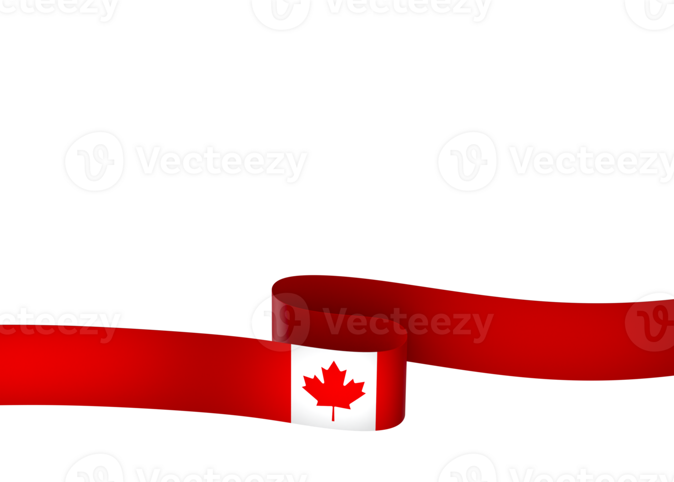 Canada flag element design national independence day banner ribbon png