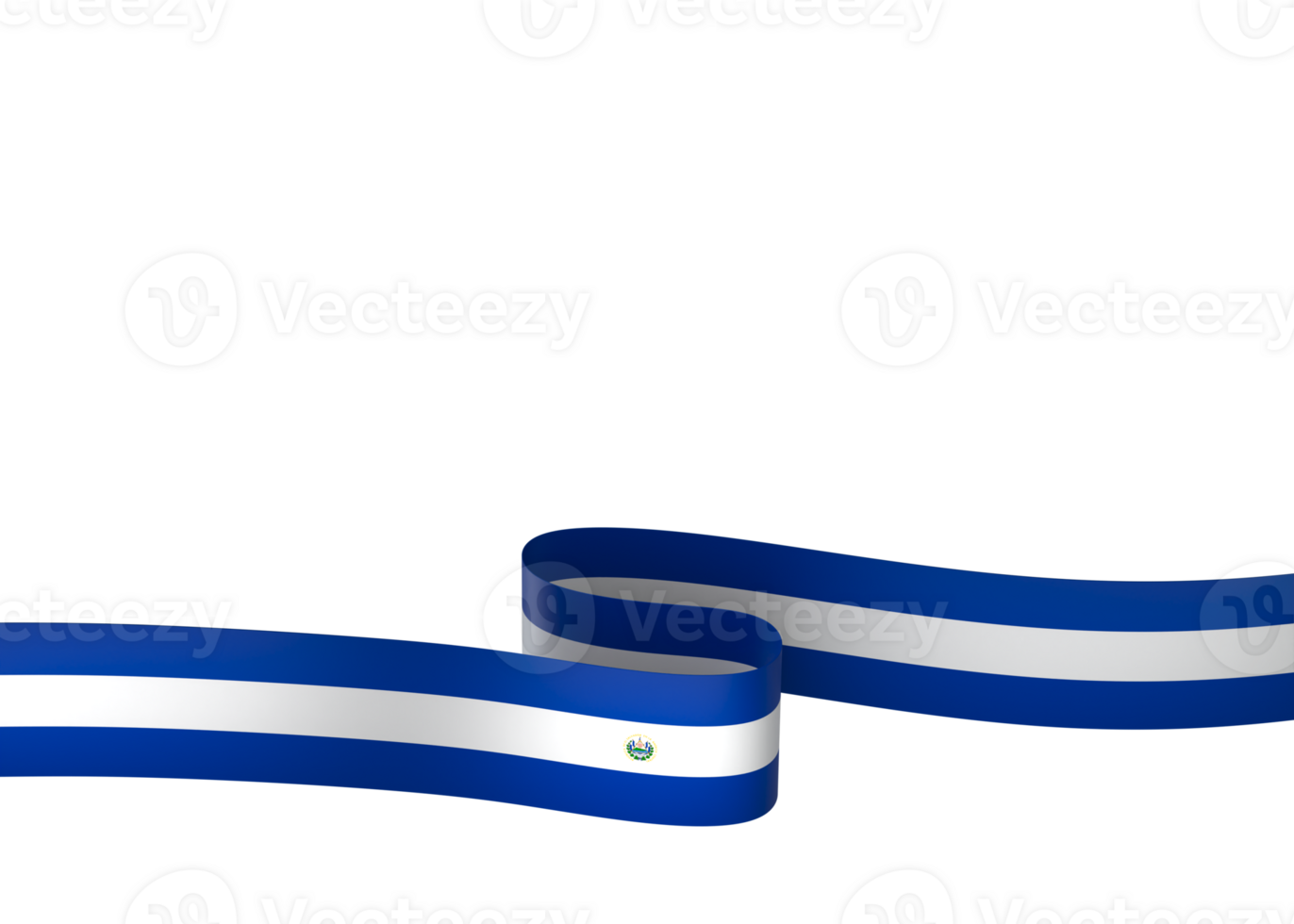 El Salvador flag element design national independence day banner ribbon png
