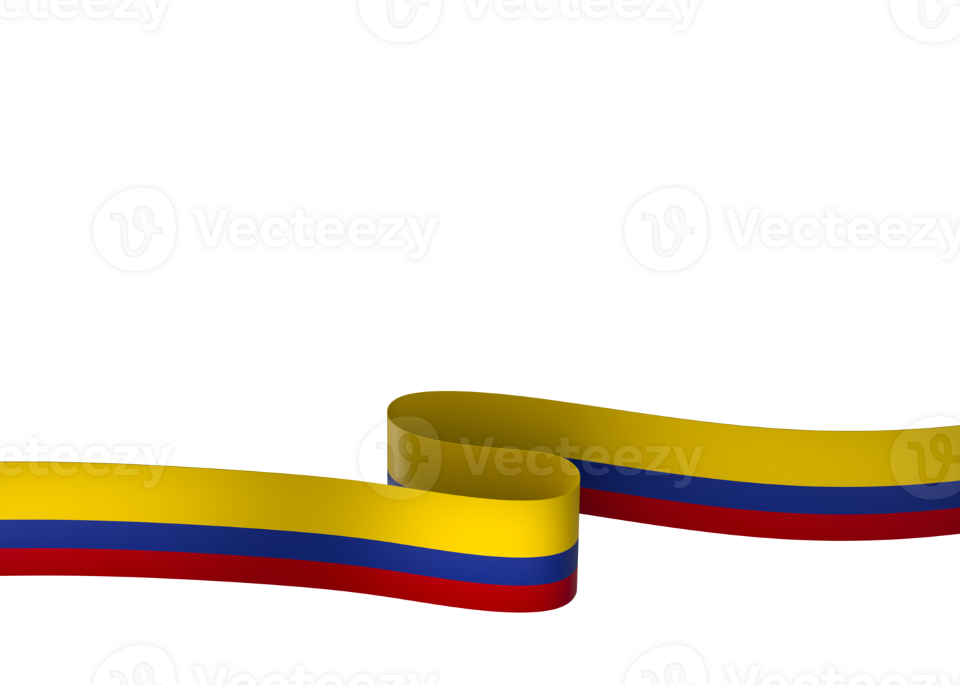 Colombia flag element design national independence day banner ribbon png