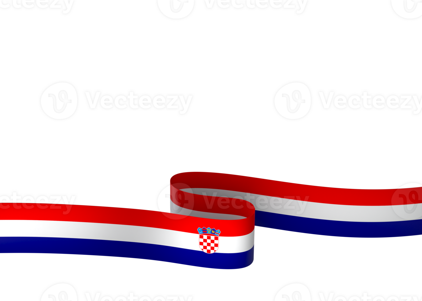 Croatia flag element design national independence day banner ribbon png