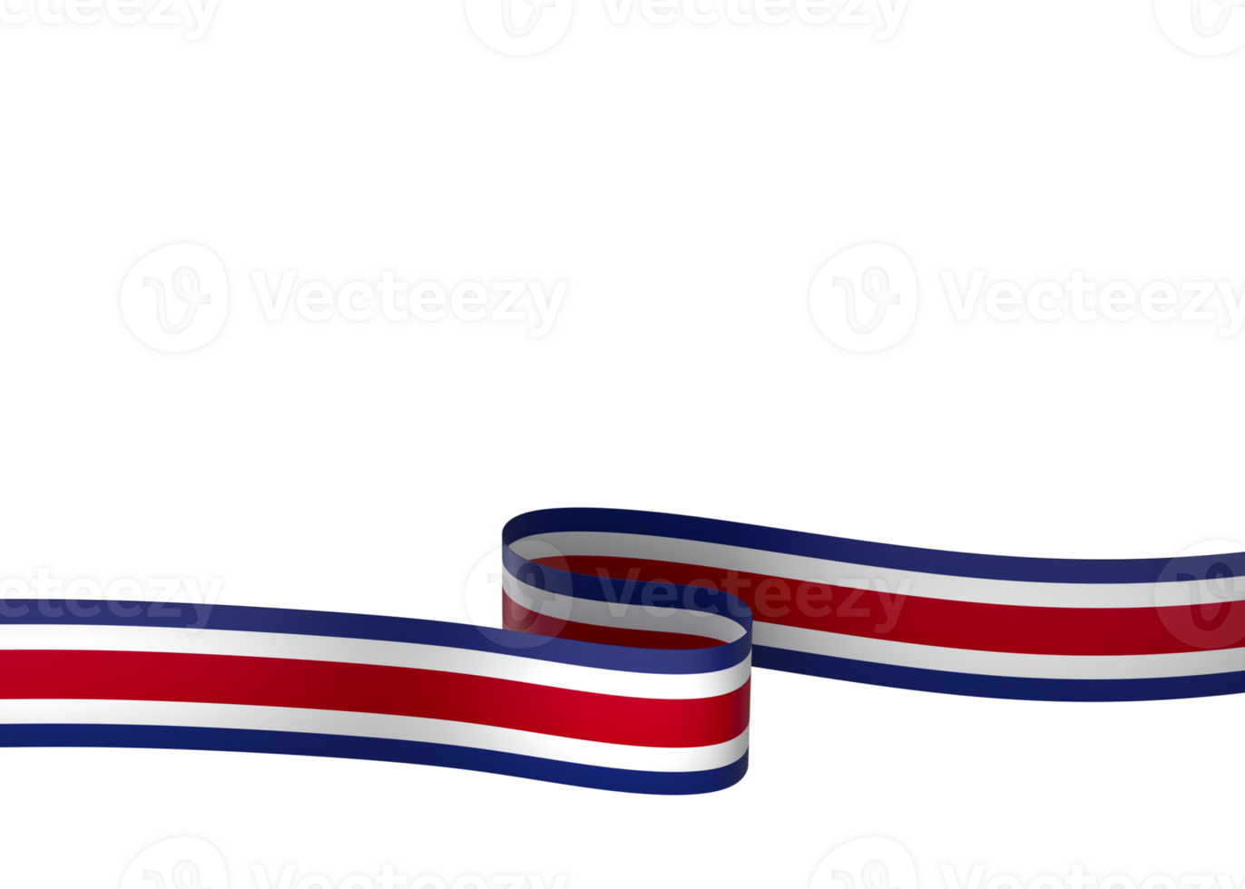 Costa Rica flag element design national independence day banner ribbon png