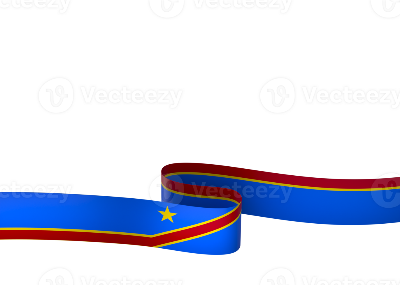 DR Congo flag element design national independence day banner ribbon png