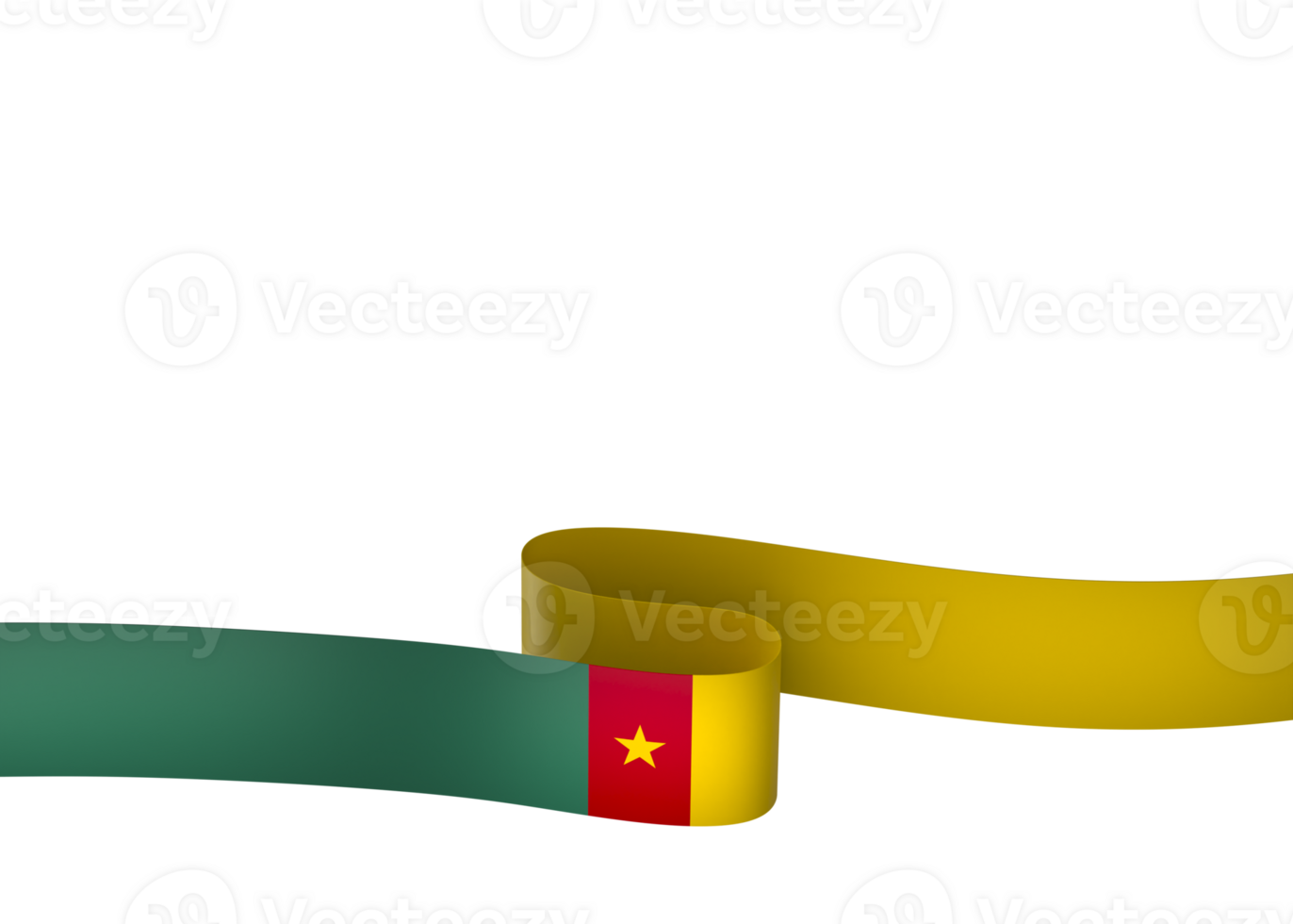 Cameroon flag element design national independence day banner ribbon png