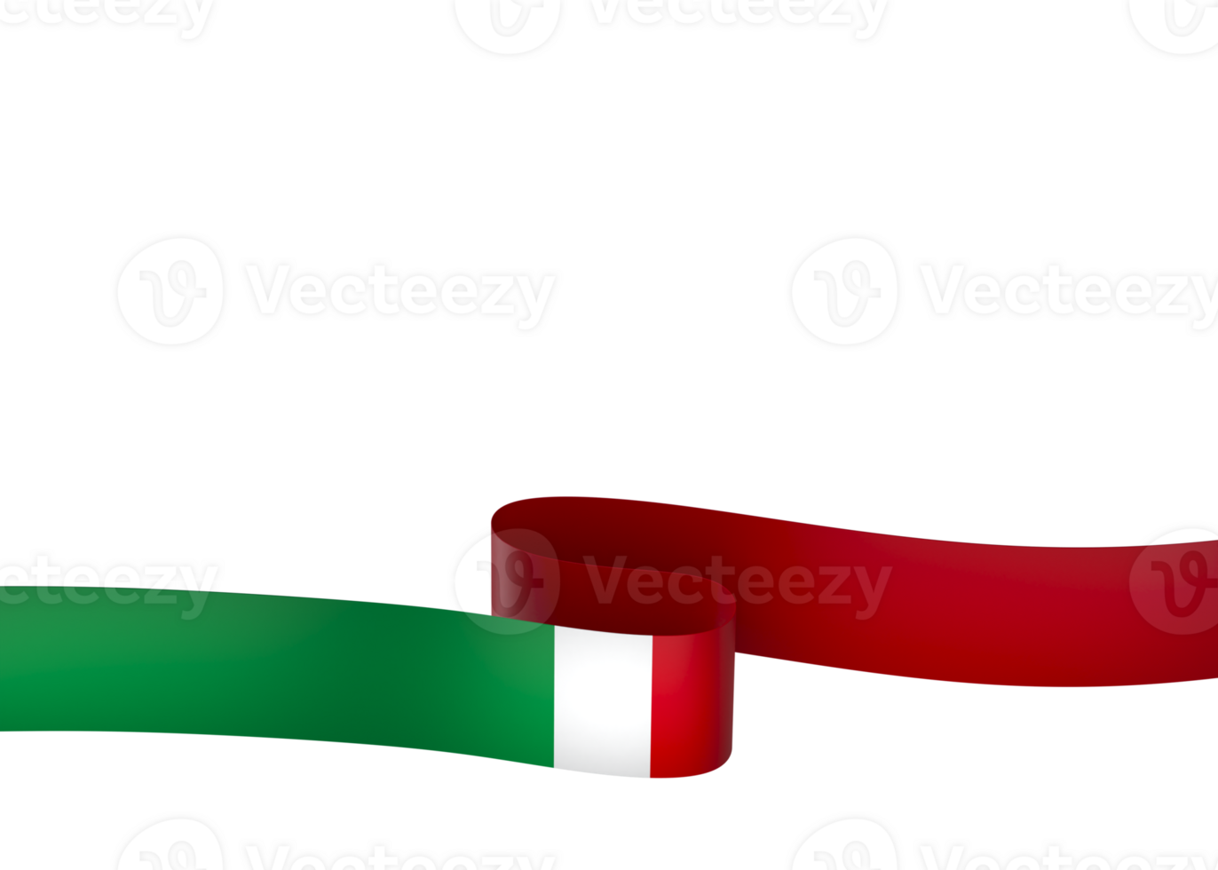 Italy flag element design national independence day banner ribbon png