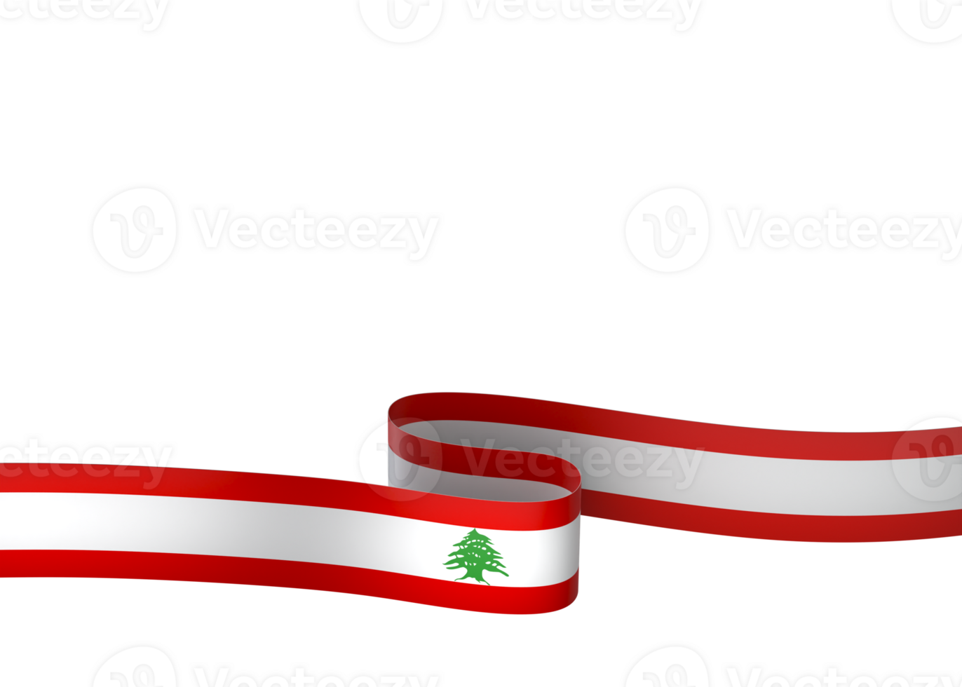 Lebanon flag element design national independence day banner ribbon png