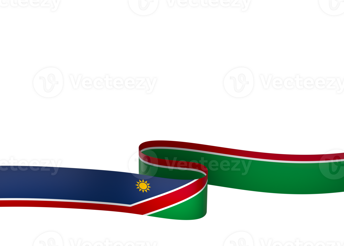 Namibia flag element design national independence day banner ribbon png