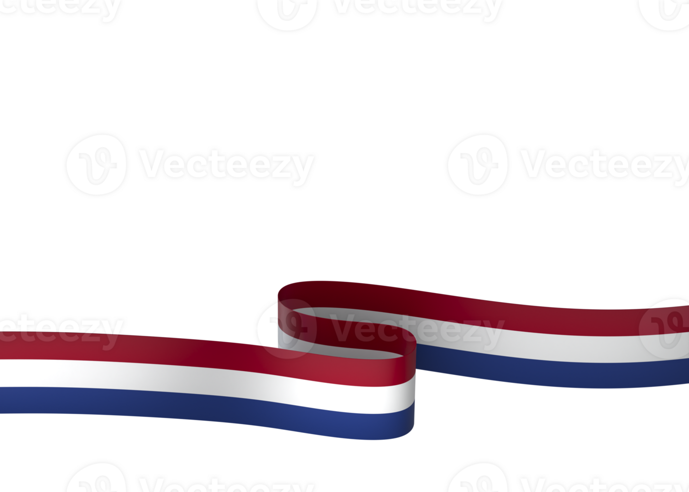 Netherlands flag element design national independence day banner ribbon png