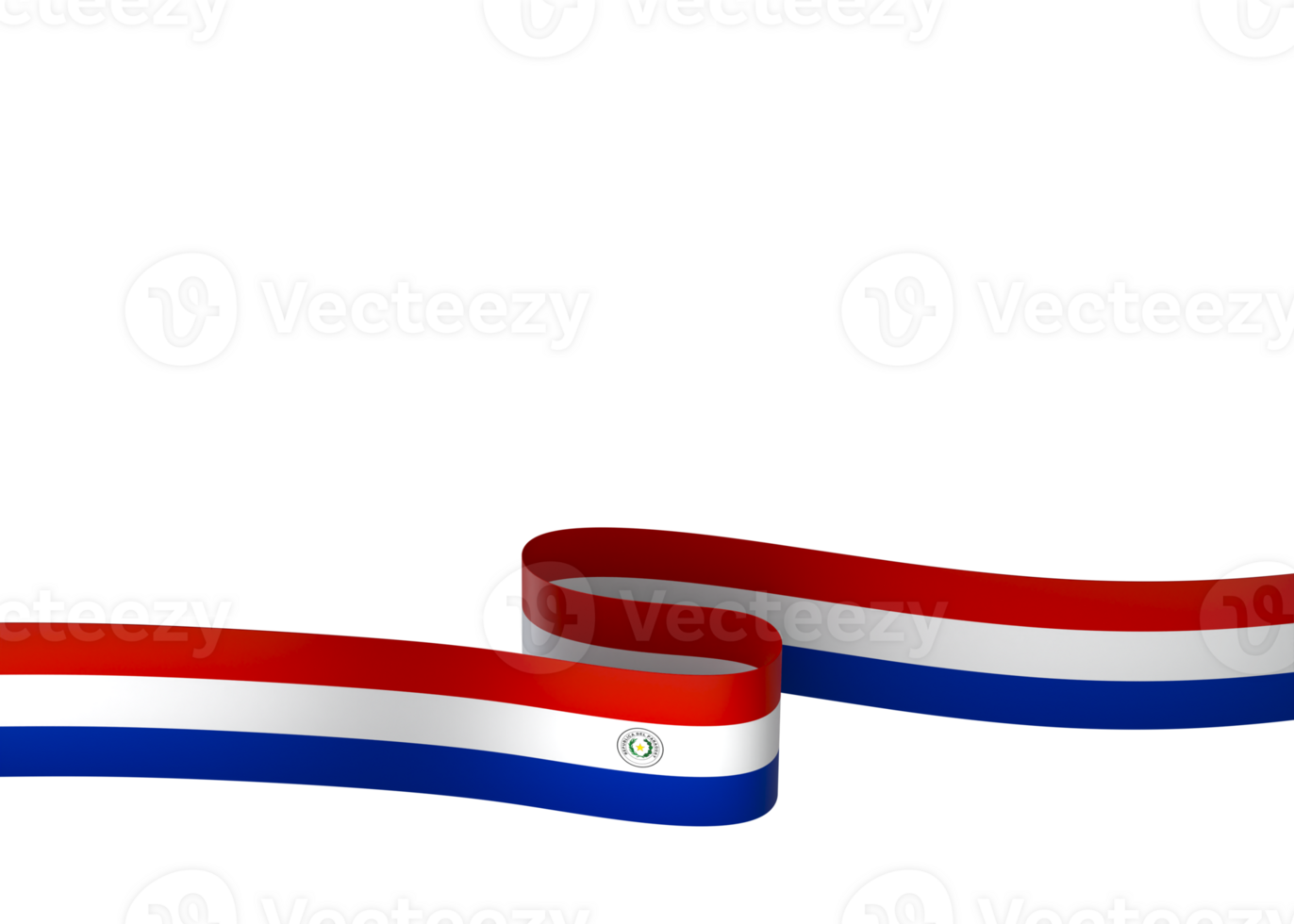Paraguay flag element design national independence day banner ribbon png