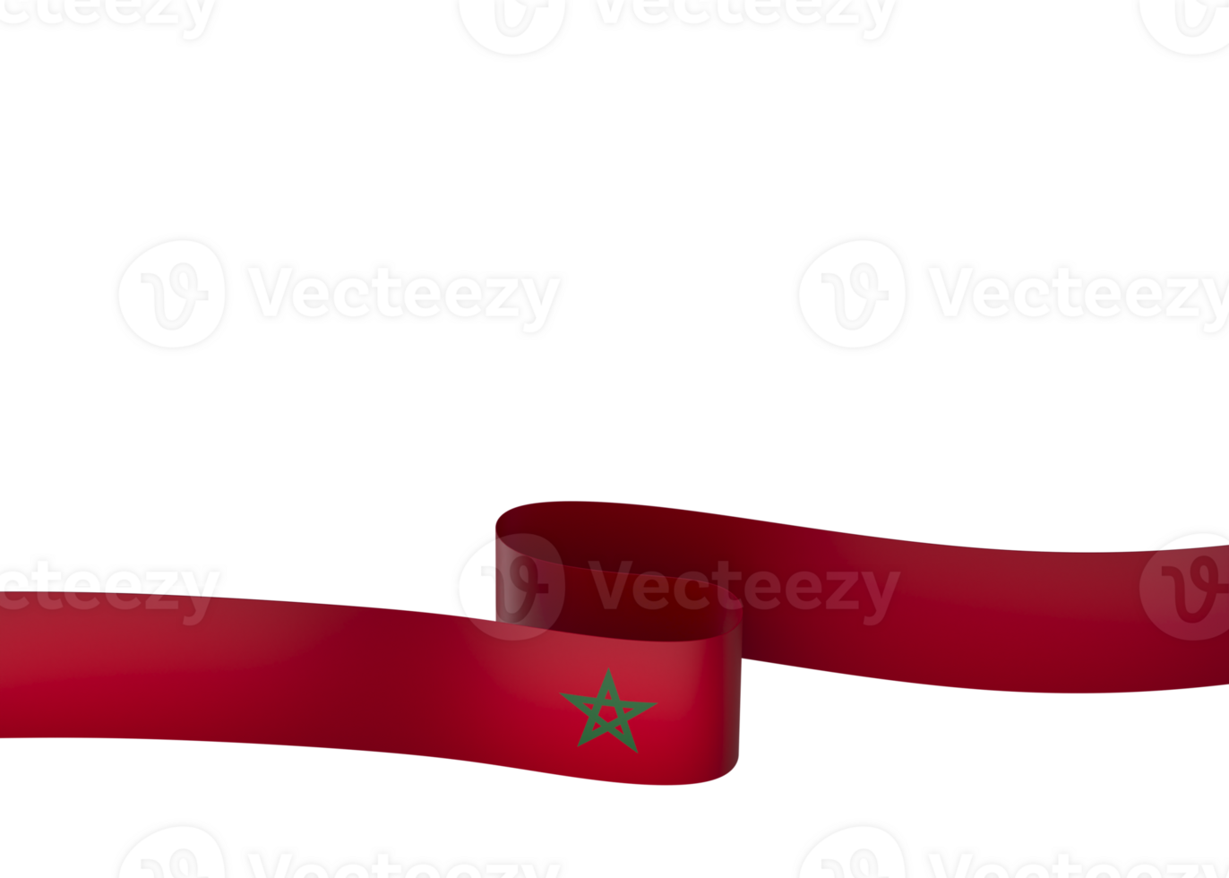 Morocco flag element design national independence day banner ribbon png