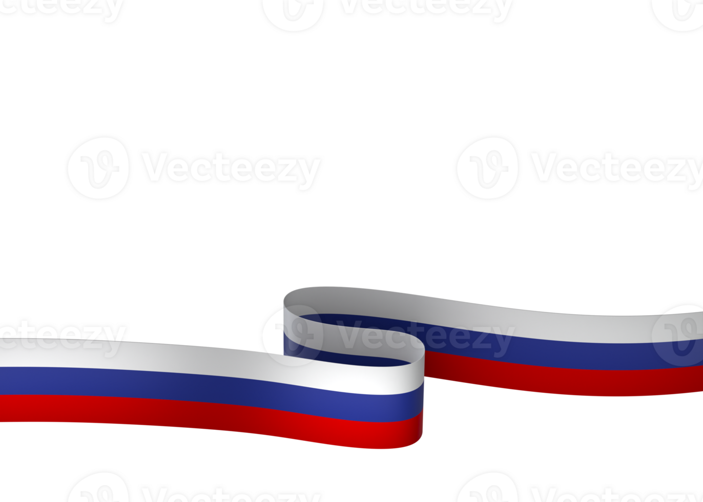 Russia flag element design national independence day banner ribbon png