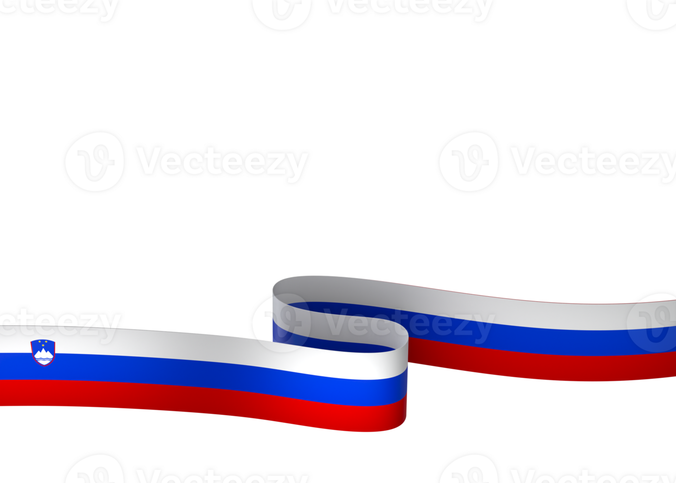 Slovenia flag element design national independence day banner ribbon png