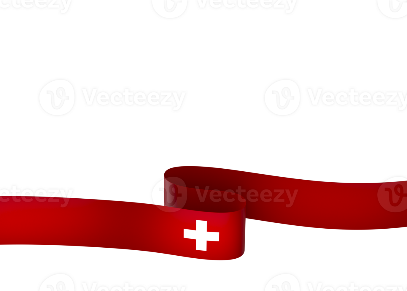 Switzerland flag element design national independence day banner ribbon png