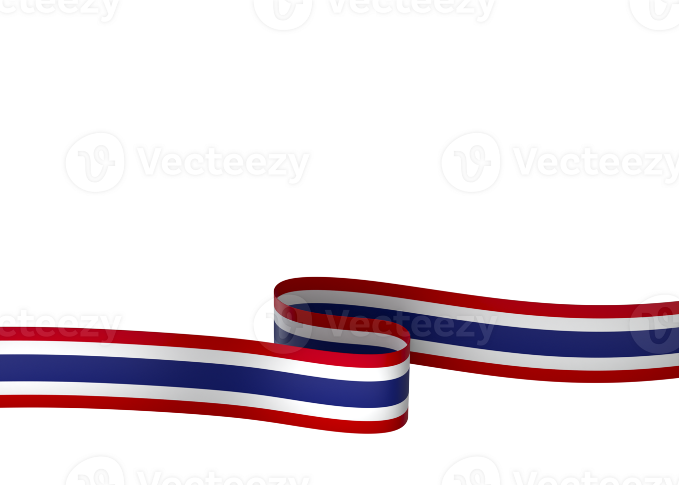 Thailand flag element design national independence day banner ribbon png