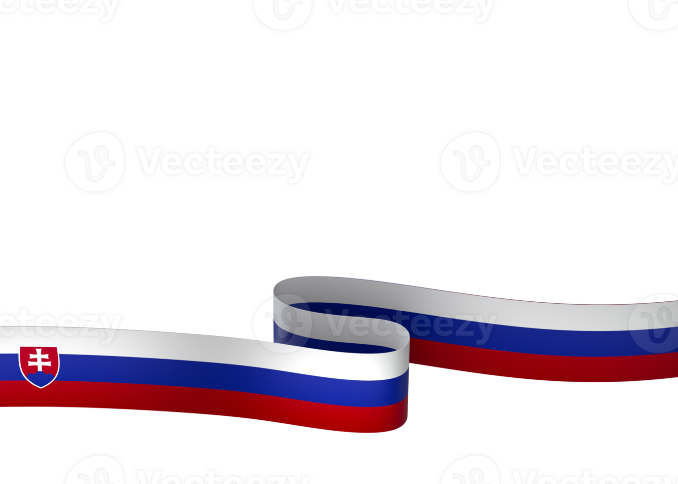 Slovakia flag element design national independence day banner ribbon png