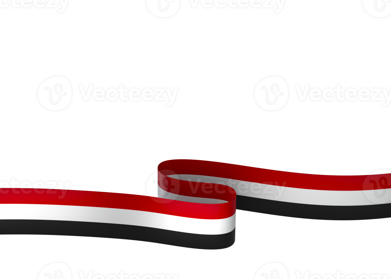 Yemen flag element design national independence day banner ribbon png