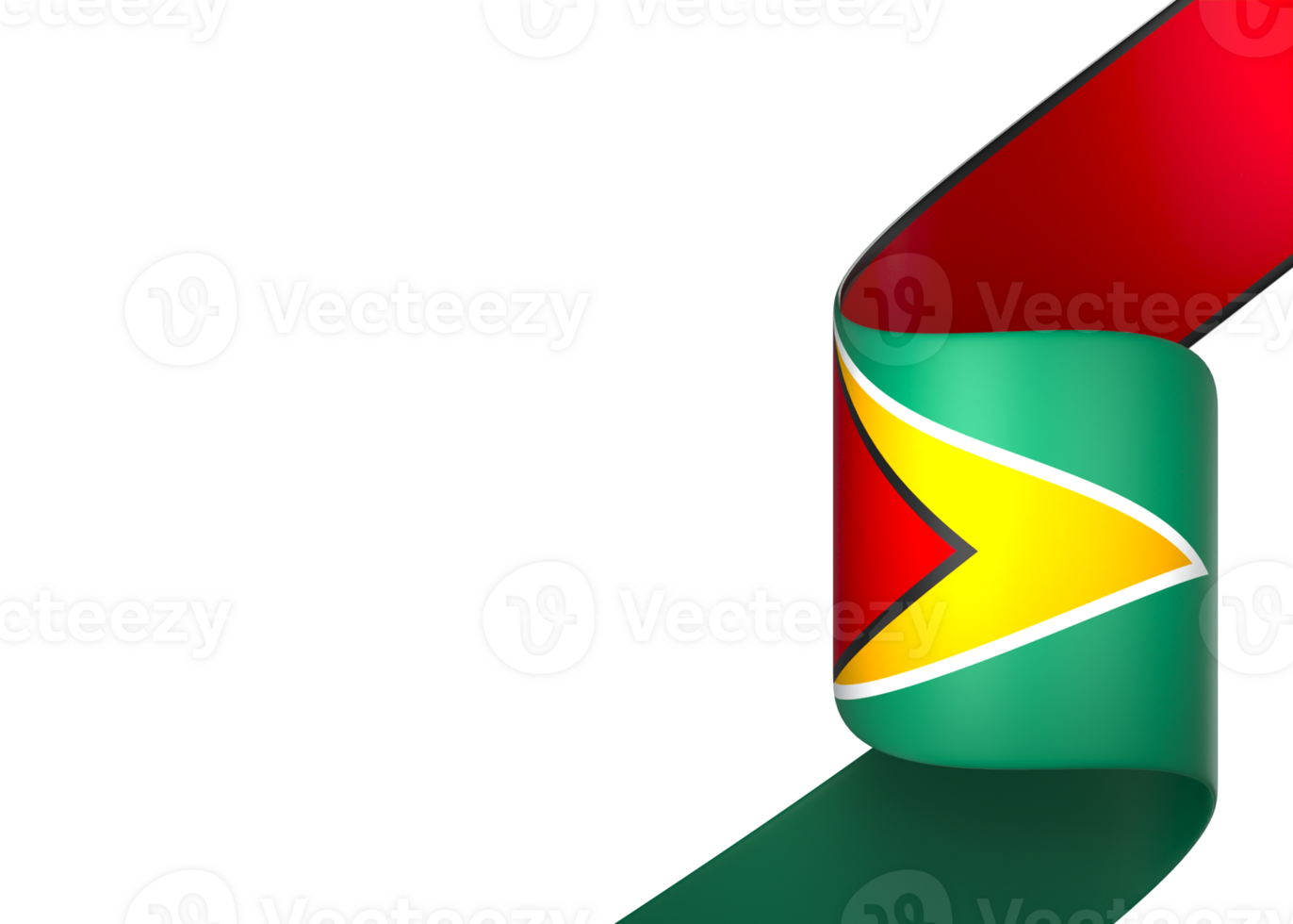 Guyana flag element design national independence day banner ribbon png