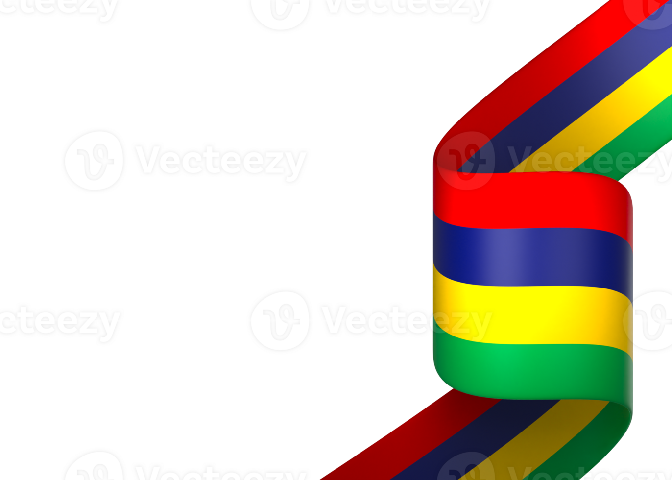 Mauritius flag element design national independence day banner ribbon png