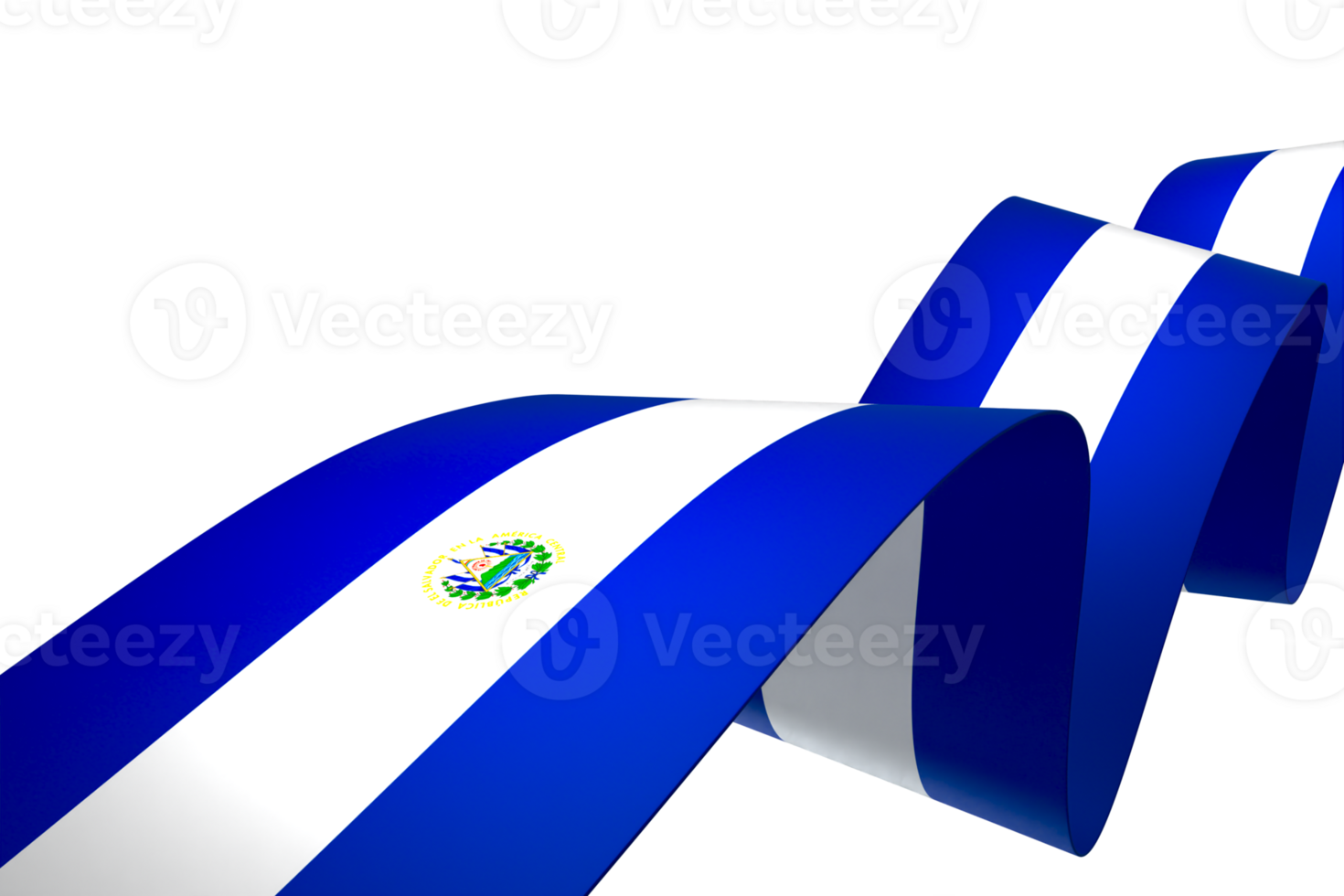 El Salvador flag element design national independence day banner ribbon png