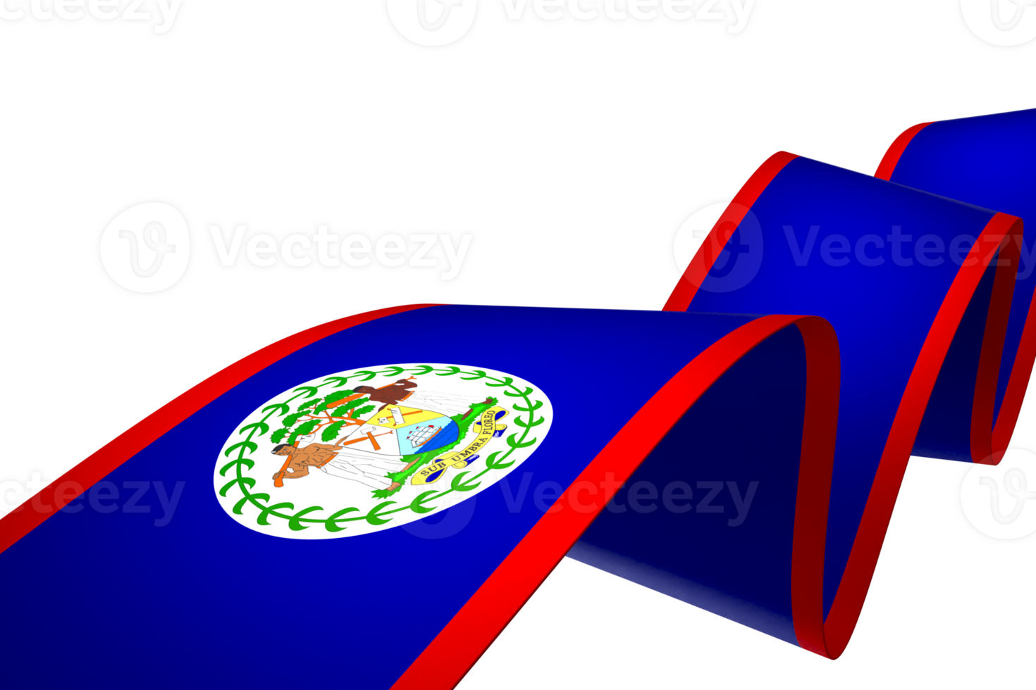 Belize flag element design national independence day banner ribbon png