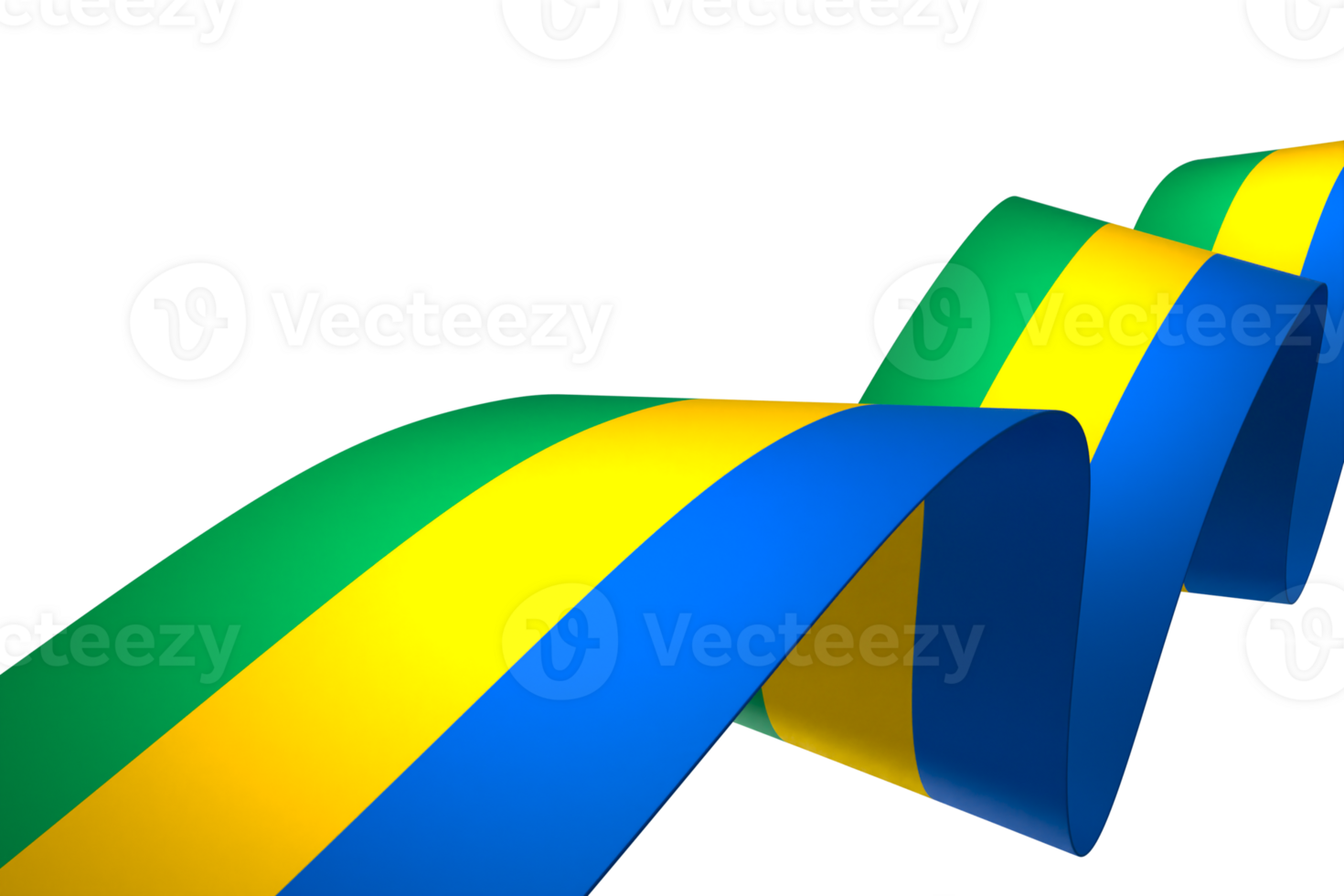 Gabon flag element design national independence day banner ribbon png
