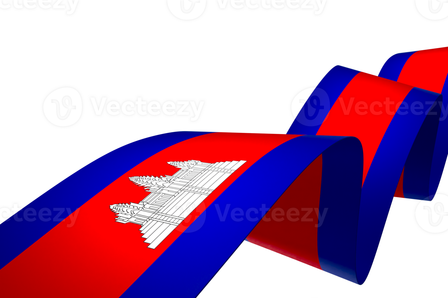 Cambodia flag element design national independence day banner ribbon png