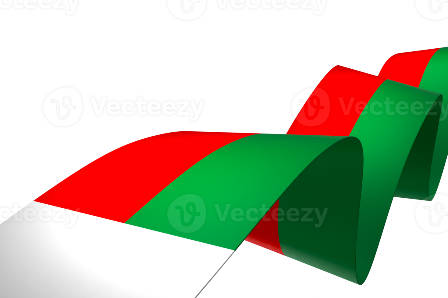 Madagascar flag element design national independence day banner ribbon png