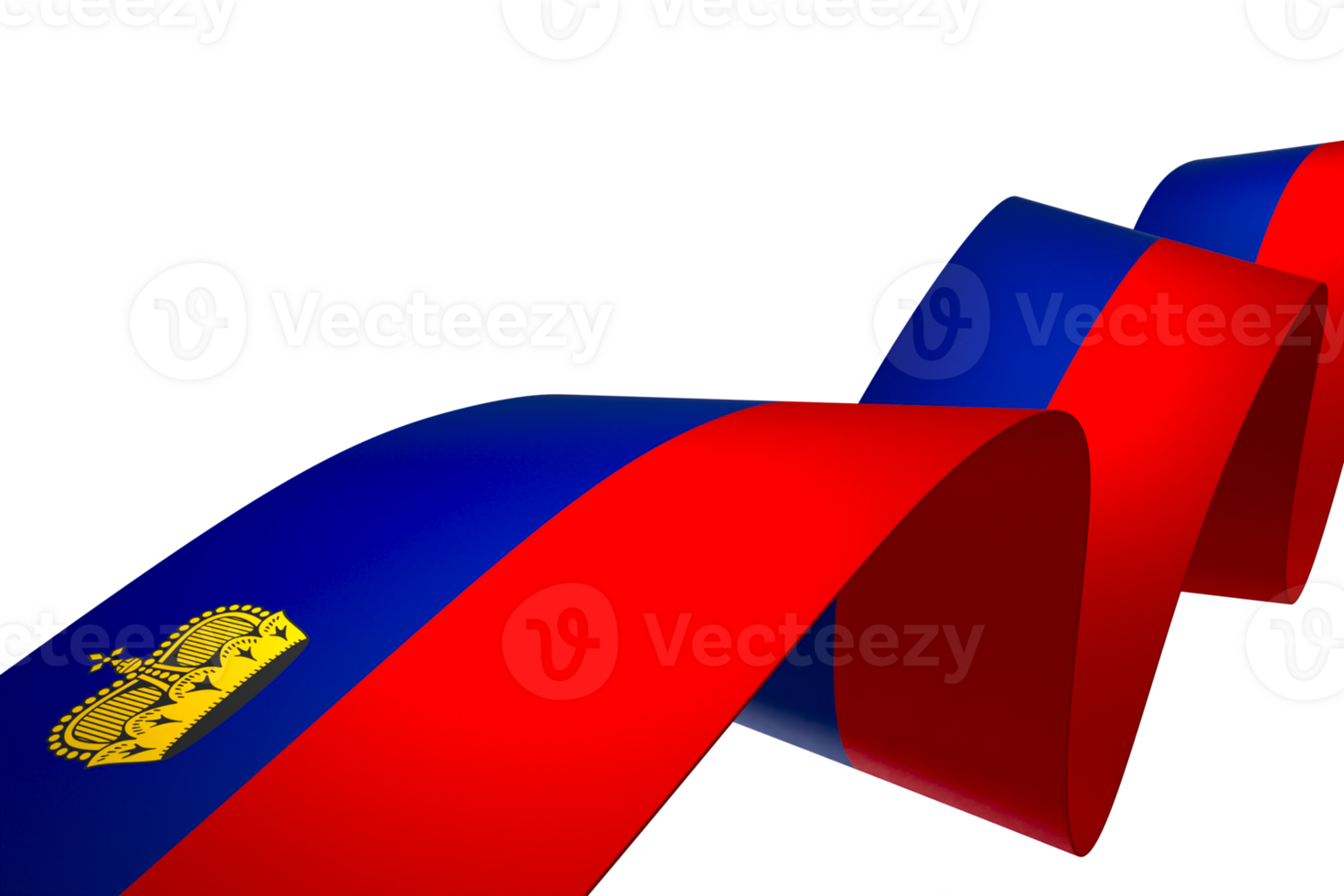 Liechtenstein flag element design national independence day banner ribbon png