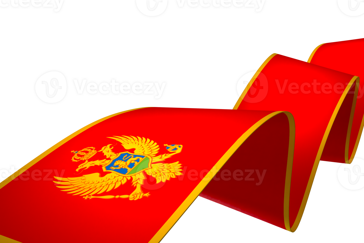 Montenegro flag element design national independence day banner ribbon png