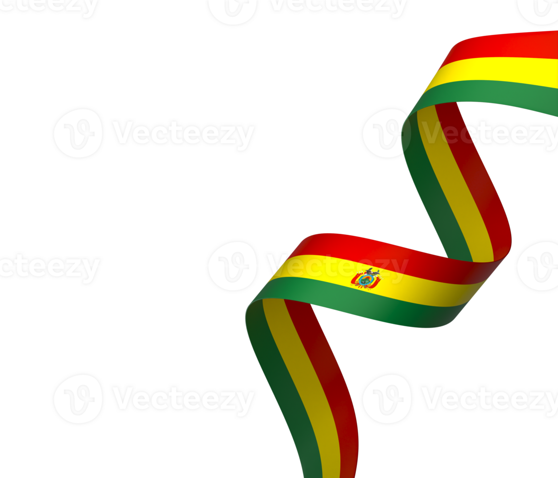Bolivia flag element design national independence day banner ribbon png