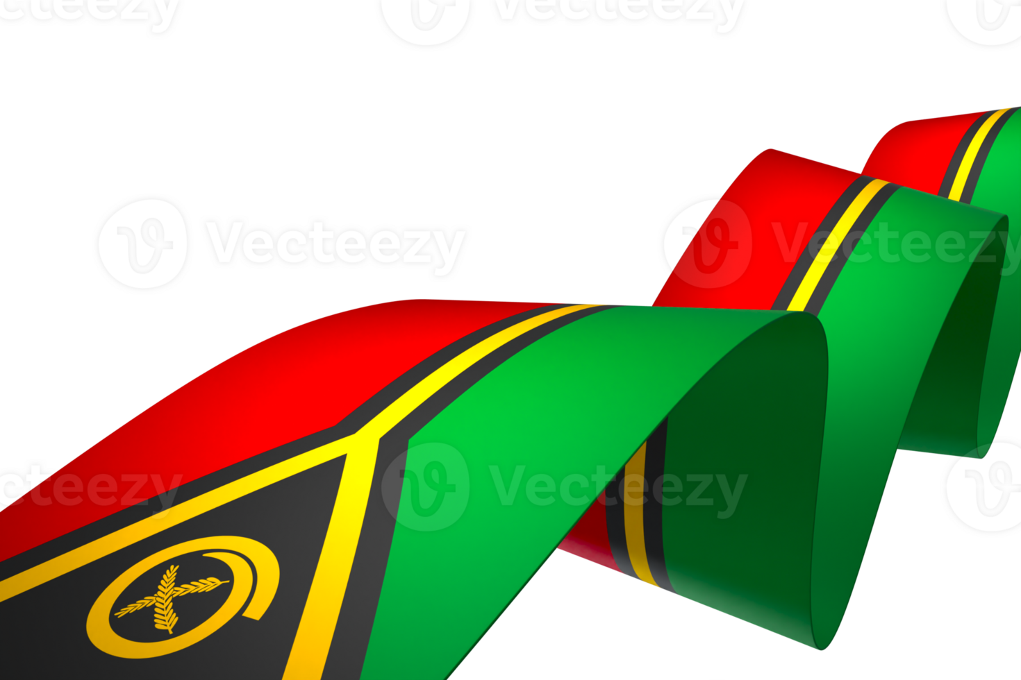 Vanuatu flag element design national independence day banner ribbon png