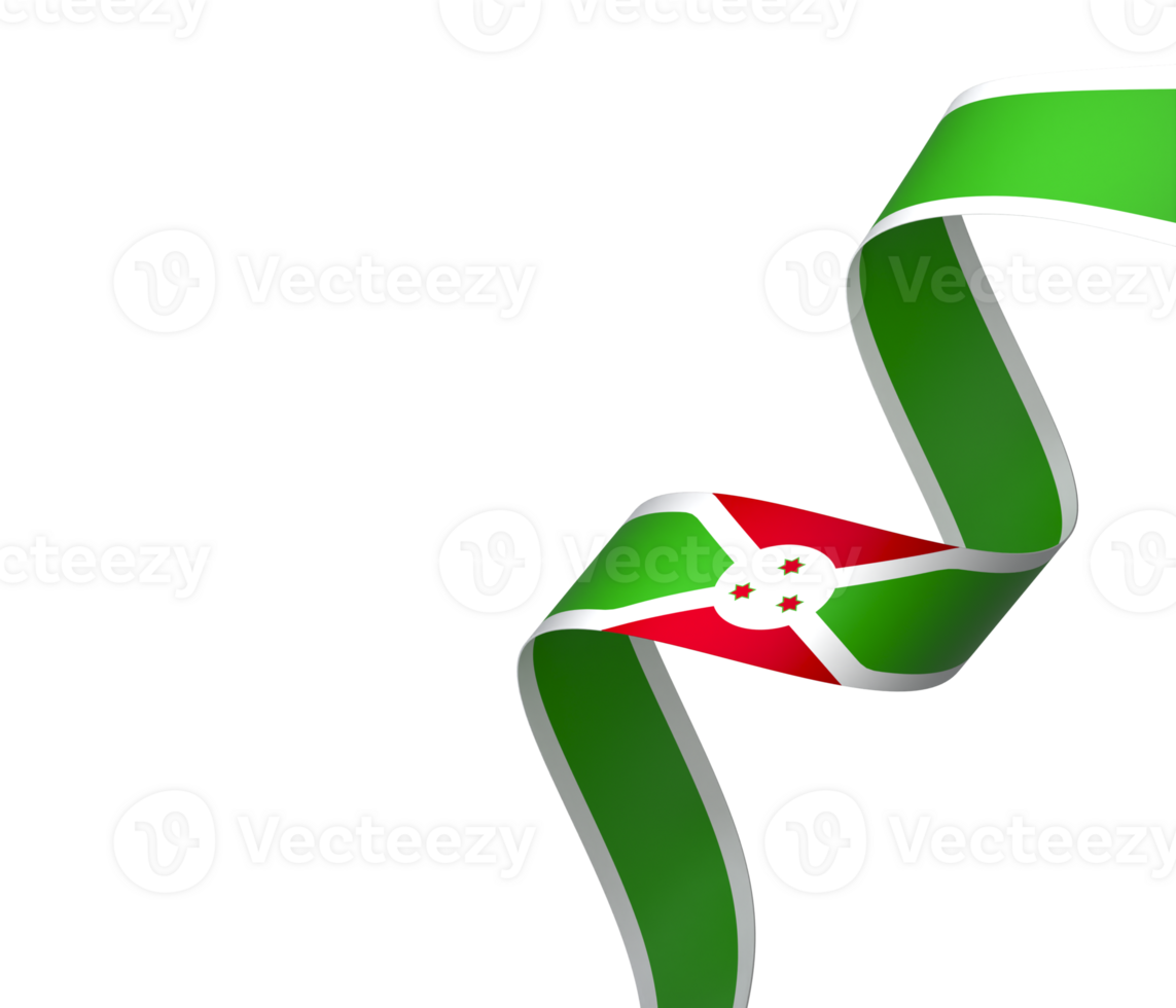 Burundi flag element design national independence day banner ribbon png