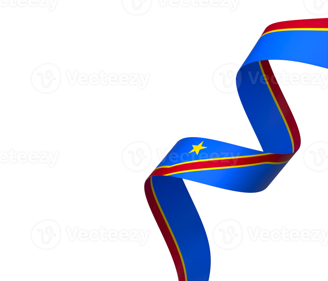 DR Congo flag element design national independence day banner ribbon png