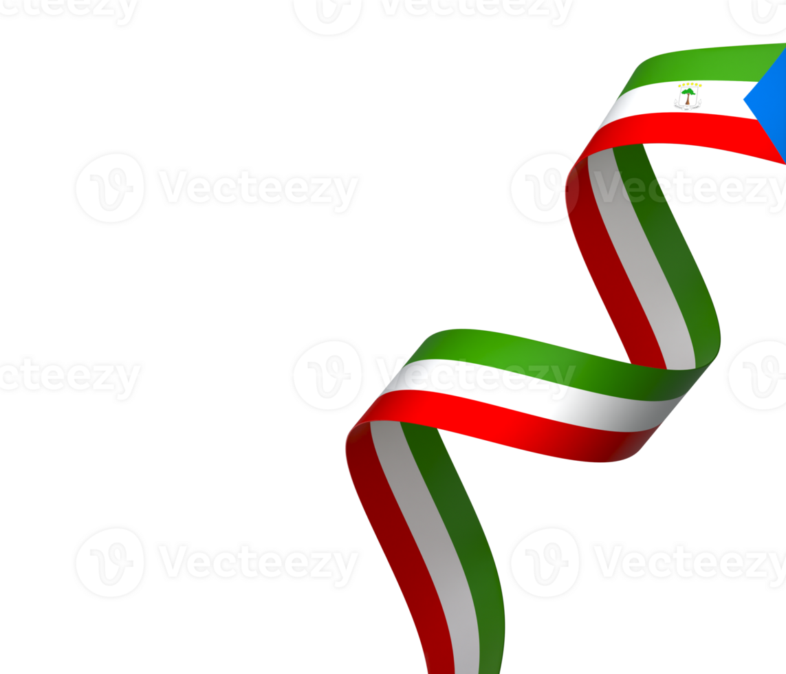 Equatorial Guinea flag element design national independence day banner ribbon png