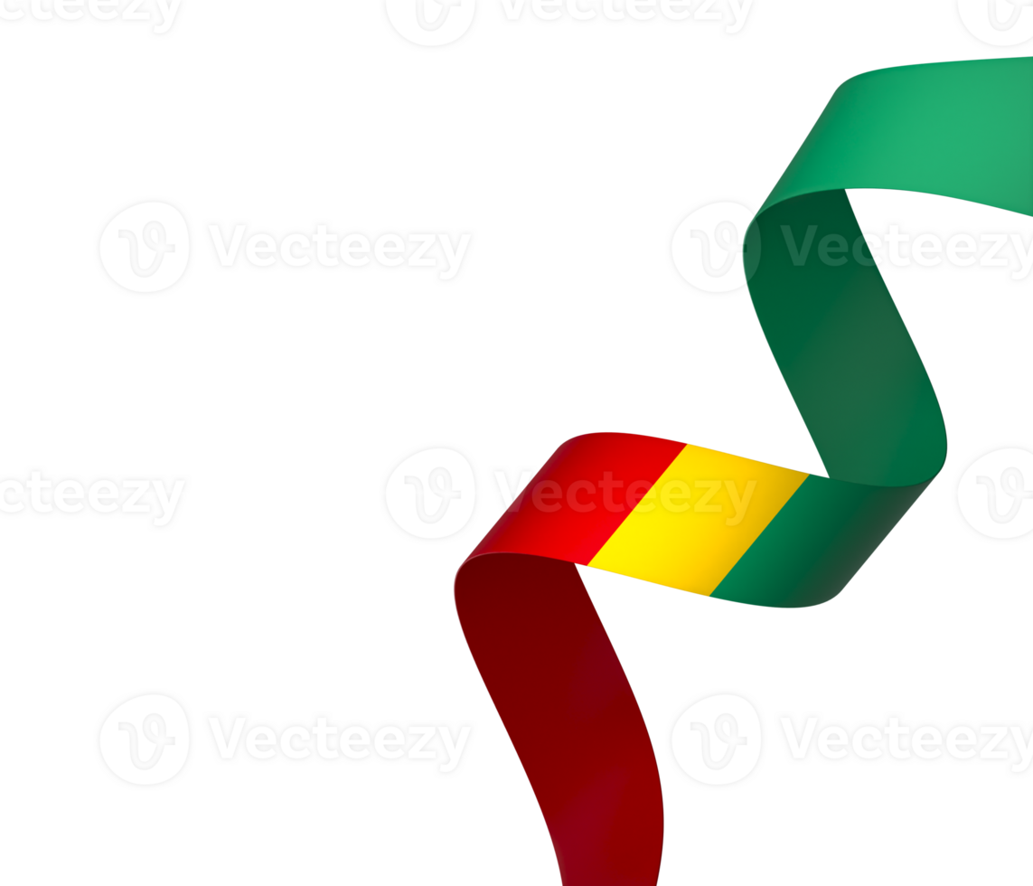 Guinea flag element design national independence day banner ribbon png