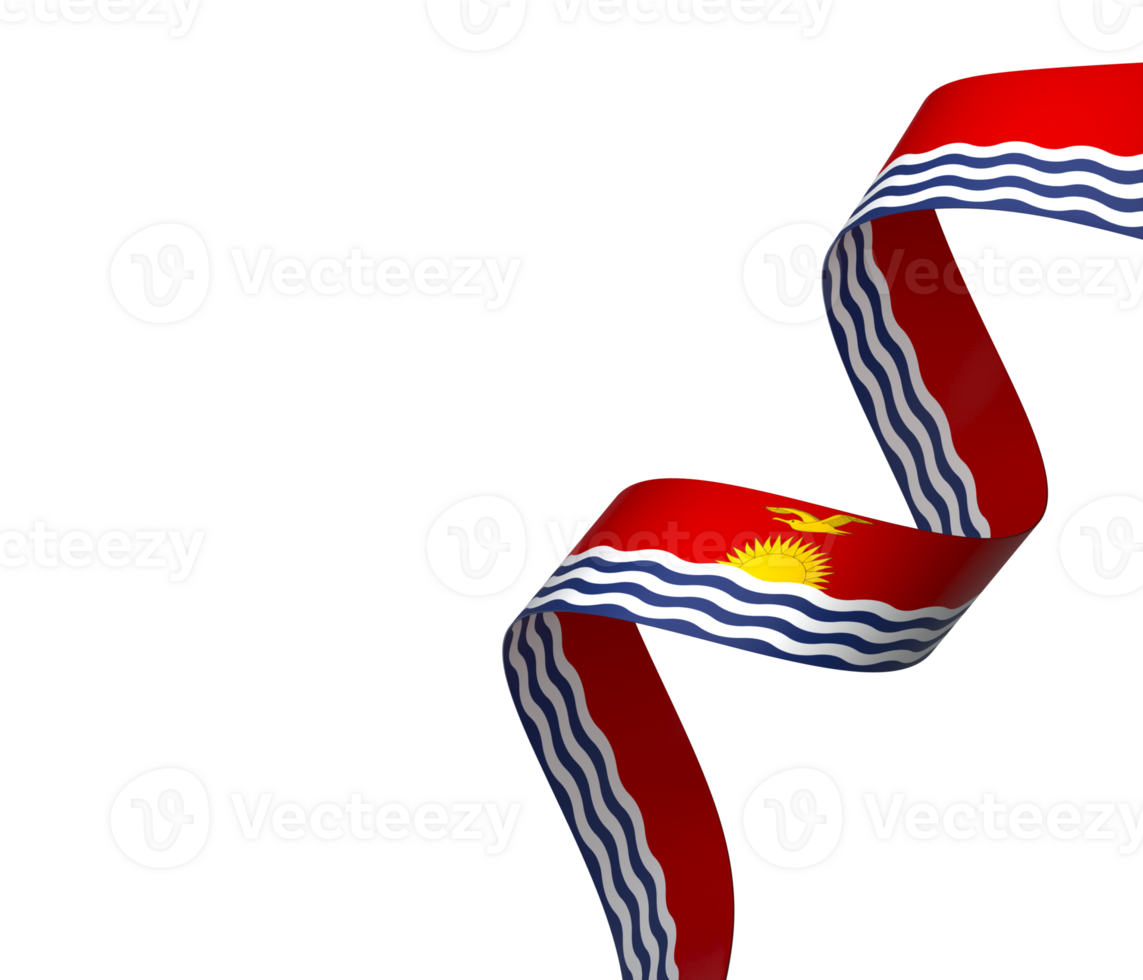 Kiribati flag element design national independence day banner ribbon png