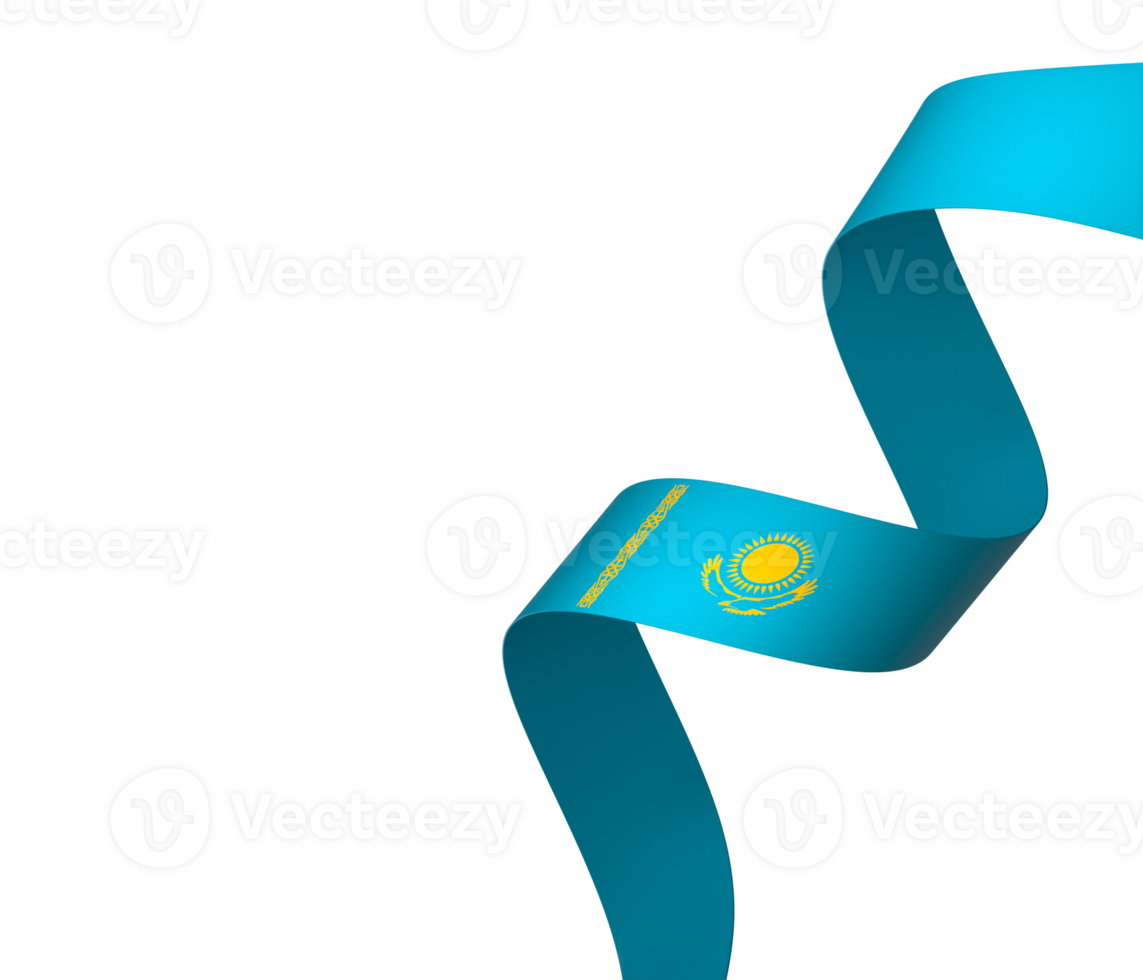 Kazakhstan flag element design national independence day banner ribbon png