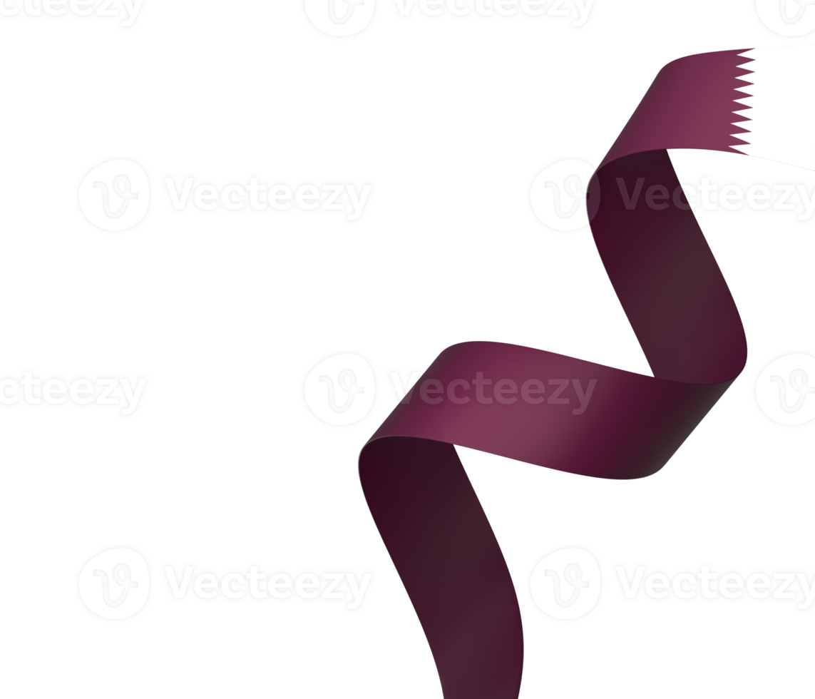 Qatar flag element design national independence day banner ribbon png