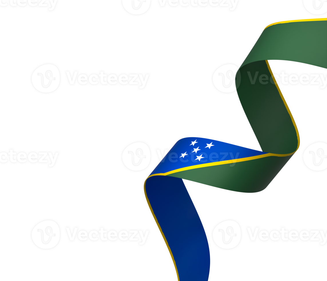 Solomon Islands flag element design national independence day banner ribbon png