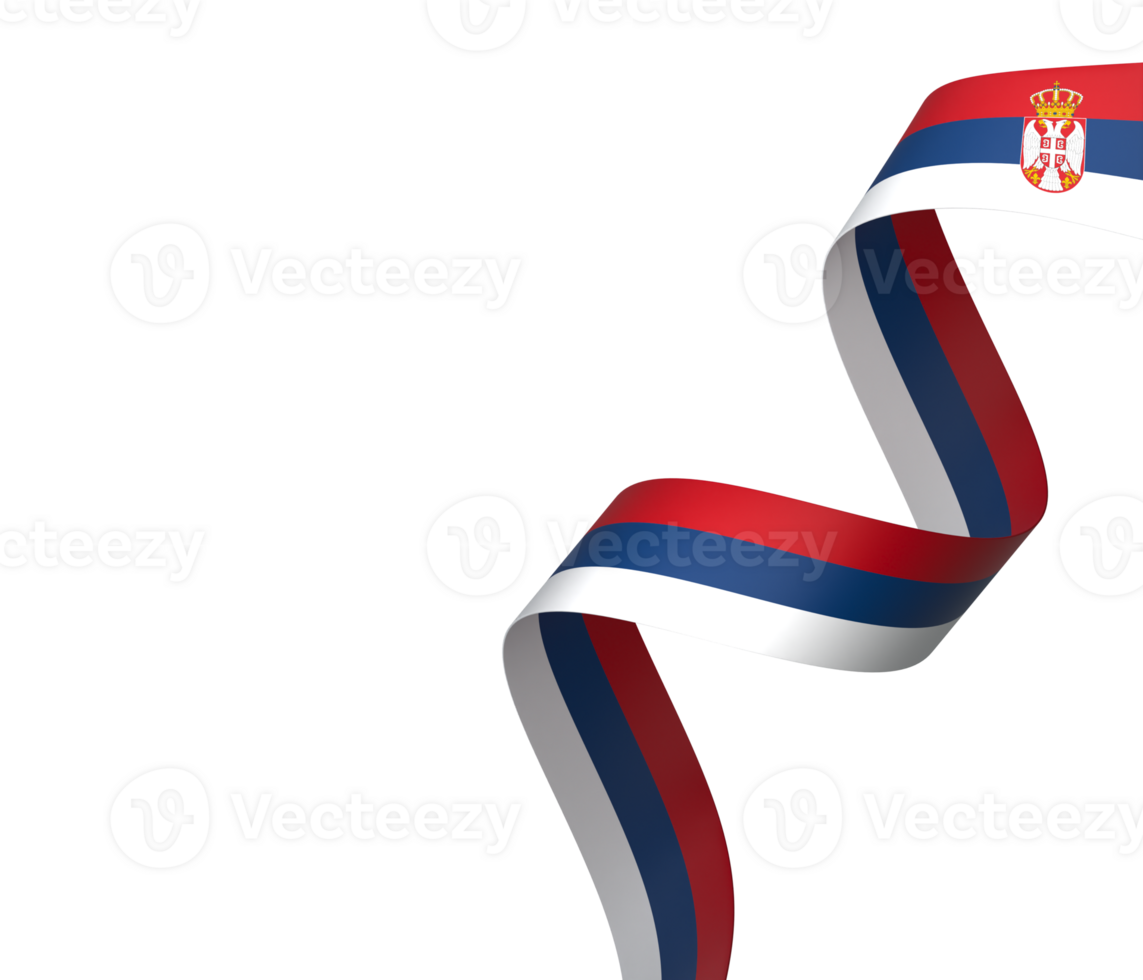 Serbia flag element design national independence day banner ribbon png
