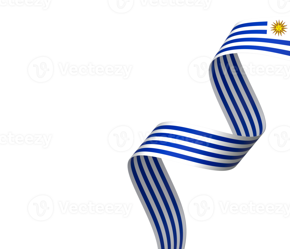 Uruguay flag element design national independence day banner ribbon png