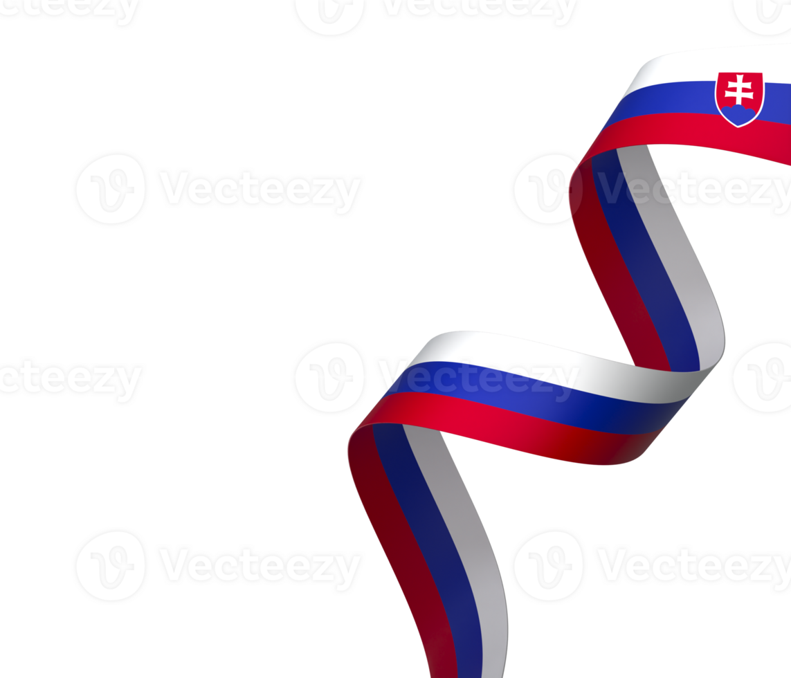 Slovakia flag element design national independence day banner ribbon png