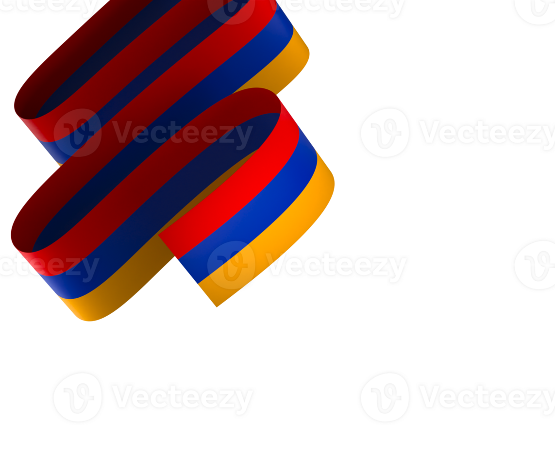 Armenia flag element design national independence day banner ribbon png