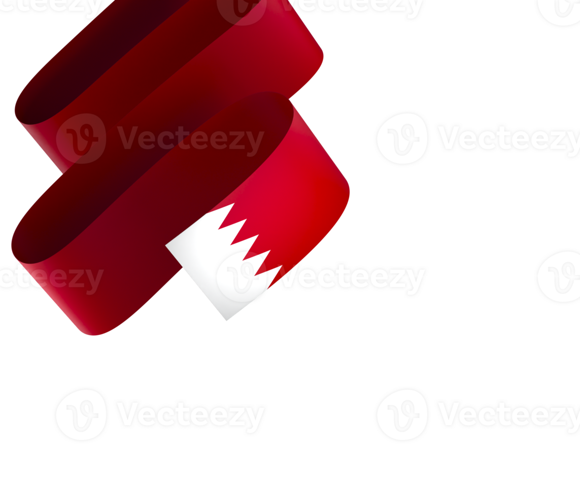 Bahrain flag element design national independence day banner ribbon png