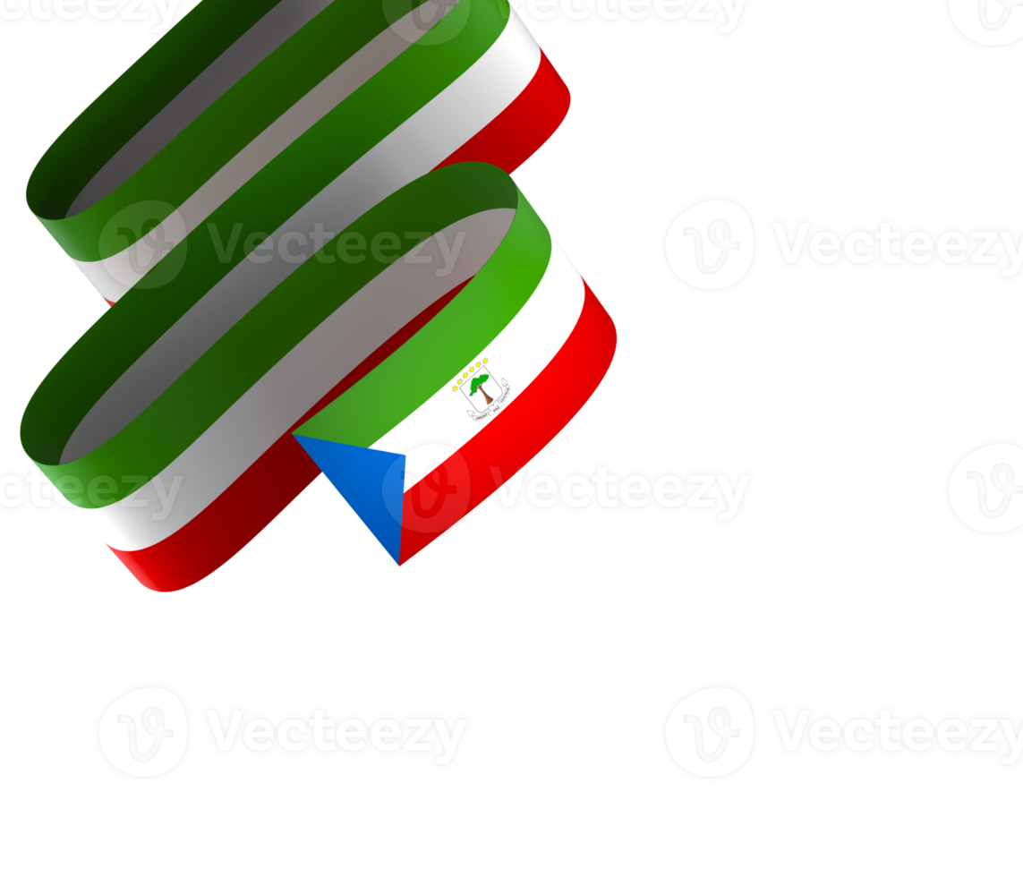 Equatorial Guinea flag element design national independence day banner ribbon png