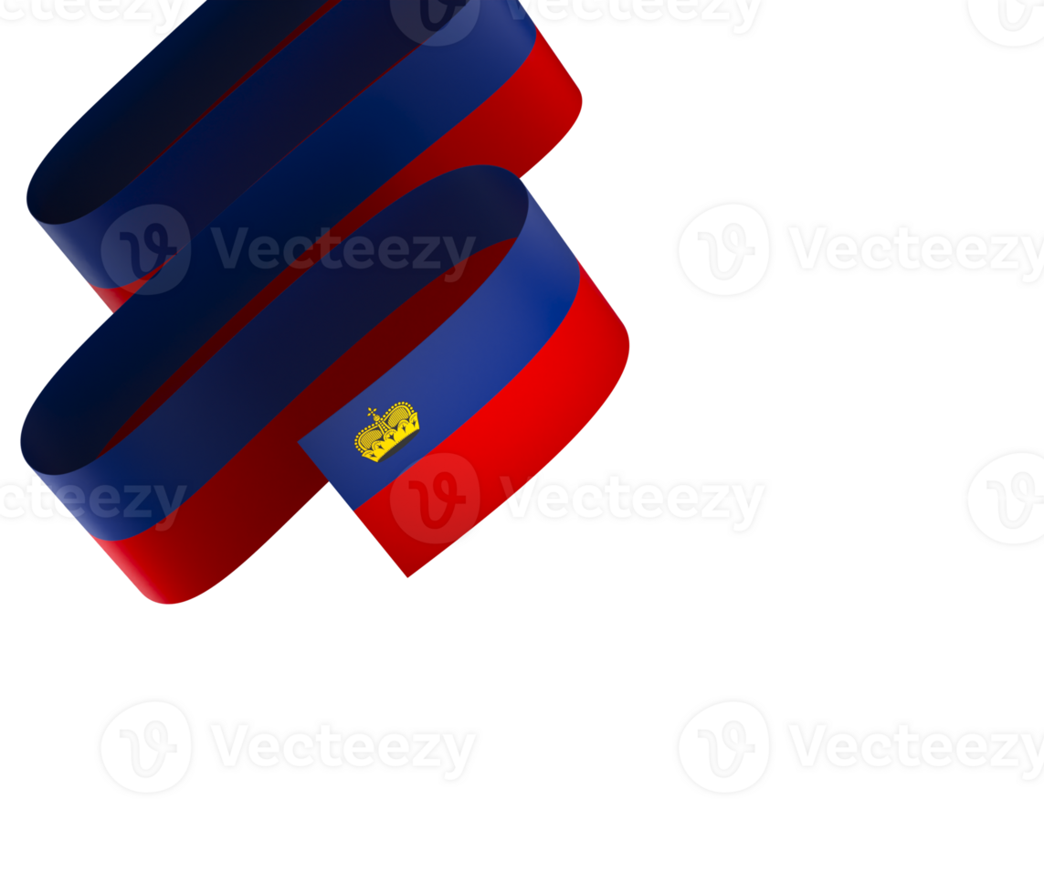 Liechtenstein flag element design national independence day banner ribbon png