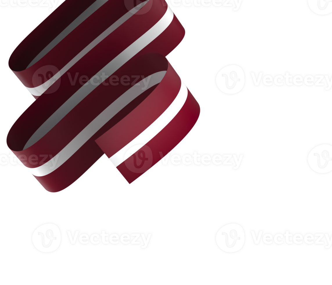 Latvia flag element design national independence day banner ribbon png