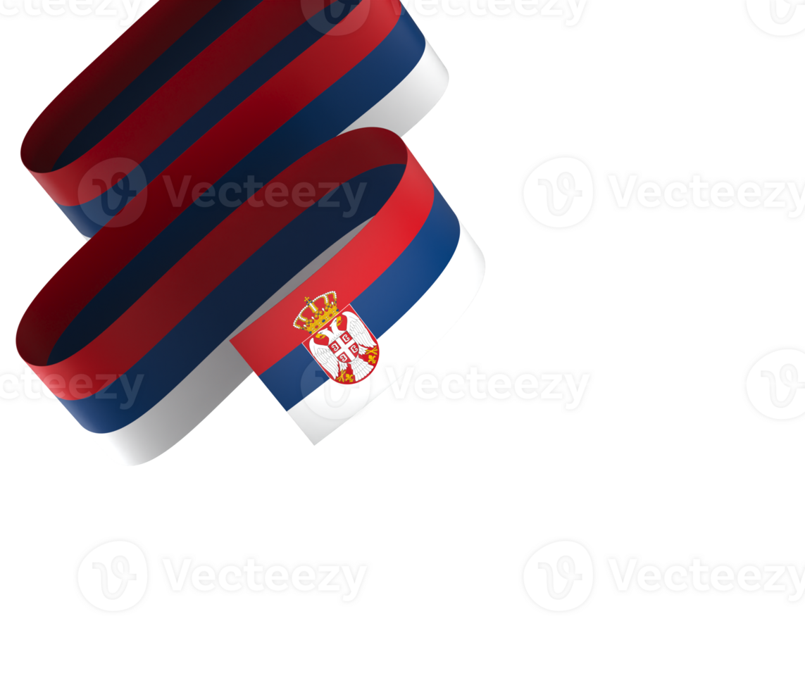 Serbia flag element design national independence day banner ribbon png